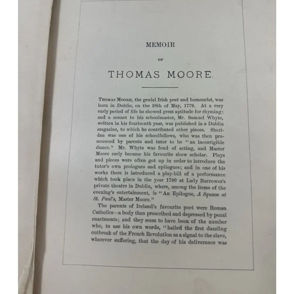 Antique Irish Melodies and Sacred Songs Thomas Moore Illustrated Victorian HC